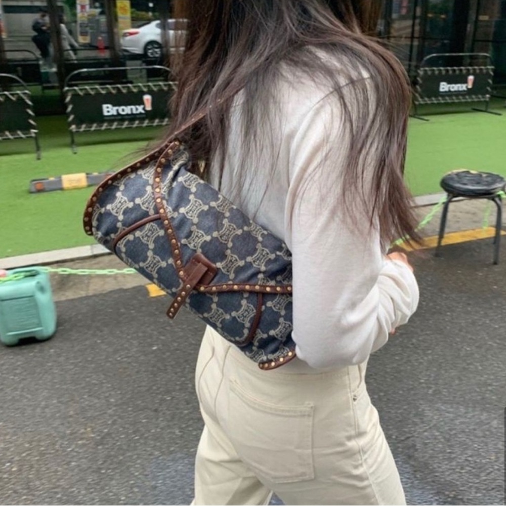 CELINE Paris Macadam Denim Handbag - Picture 14 of 14